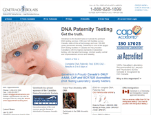 Tablet Screenshot of genetrackcanada.com
